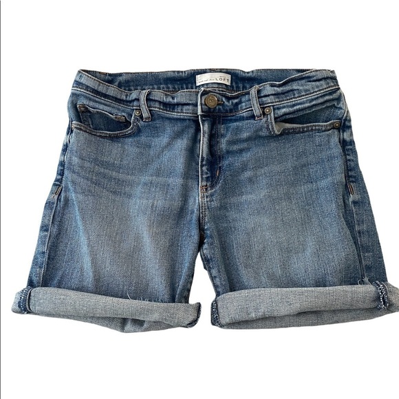 LOFT Pants - Ann Taylor LOFT Jean Denim Shorts Roll Up Women 28 / 6